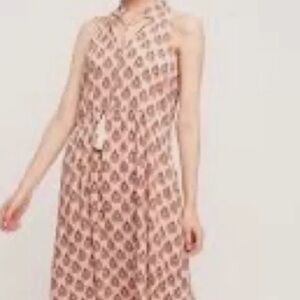 Roller rabbit pink midi dress medium